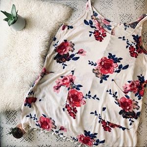 Living Doll Floral Tasseled Sleeveless Mini Dress